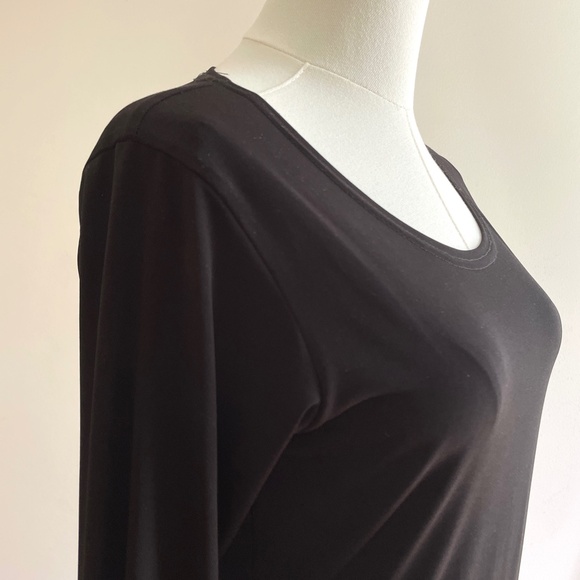 Planet by Lauren G  Mini Dress 1 Tunic Top Stretch Ruched Minimalist Effortless - Picture 6 of 14